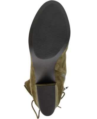 Women's Leeda Wide Calf Lace Up Detail Knee High Boots