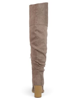 Women's Kaison Wide Calf Stacked Heel Over The Knee Boots