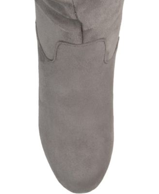 Women's Haze Wide Calf Rouched Knee High Wedge Boots