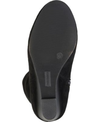 Women's Haze Wide Calf Rouched Knee High Wedge Boots