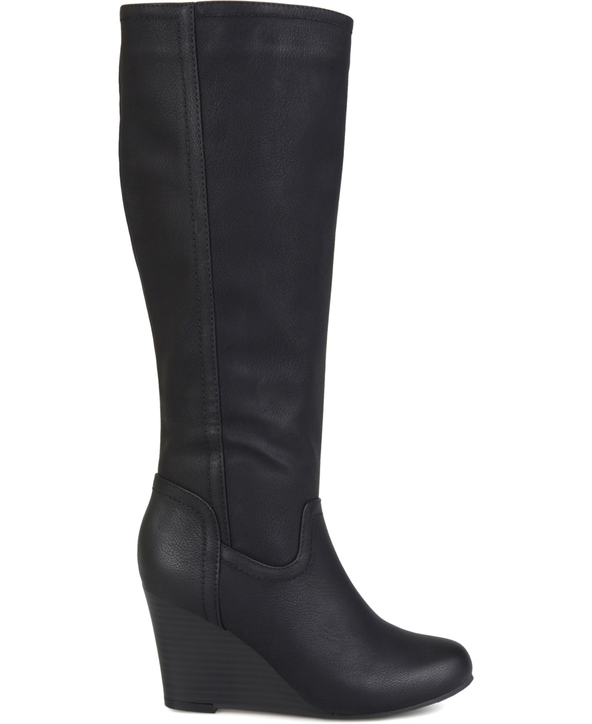 Journee Collection Women's Langly Wide Calf Knee High Wedge Boots
