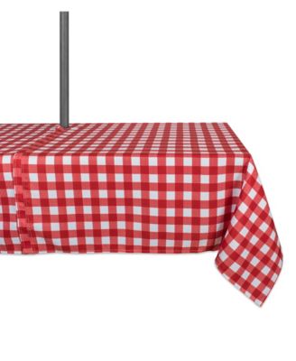 Check Outdoor Tablecloth with Zipper 60" x 84"