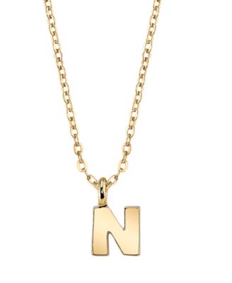 Gold-Tone Initial Necklace 20"