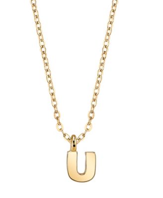 Gold-Tone Initial Necklace 20"