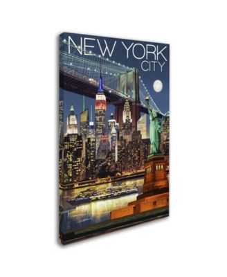 Lantern Press 'New York' Canvas Art - 16" x 24"