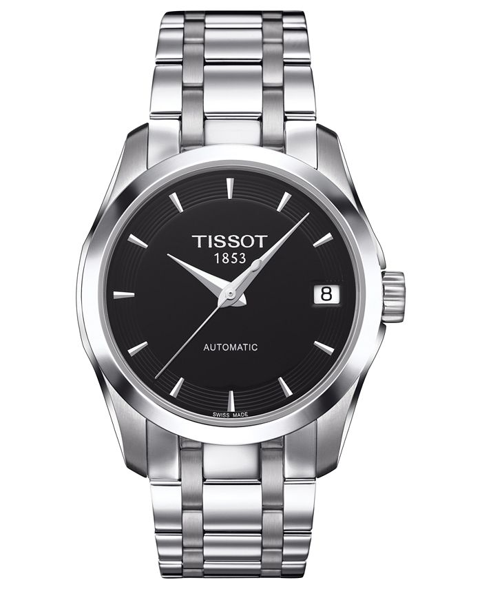 Tissot Women's Swiss Automatic Couturier Stainless Steel Bracelet Watch