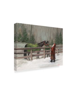 Mary Miller Veazie 'Santa With Horses' Canvas Art - 18" x 24"