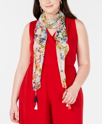 INC International Concepts - Rainforest Botanical Crescent Scarf