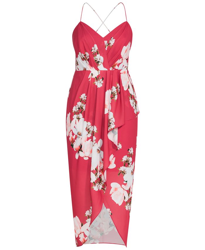 City Chic Trendy Plus Size Lotus Floral-Print Maxi Dress - Macy's