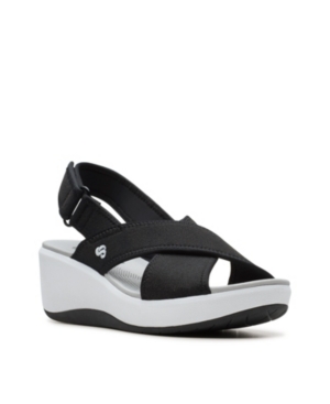 image of Clarks Women-s Cloudsteppers Step Cali Cove Wedge Sandals Women-s Shoes