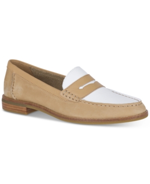 Sperry Women's Seaport Penny Memory-foam Loafers Women's Shoes In Medium Beige