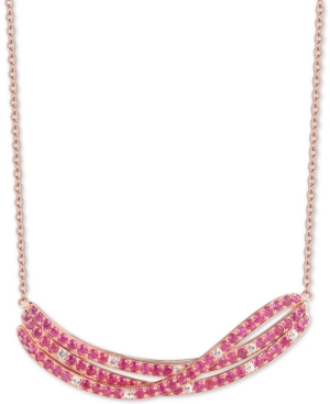 image of Certified Ruby (3-5/8 ct. t.w.) & White Topaz (1/2 ct. t.w.) 18