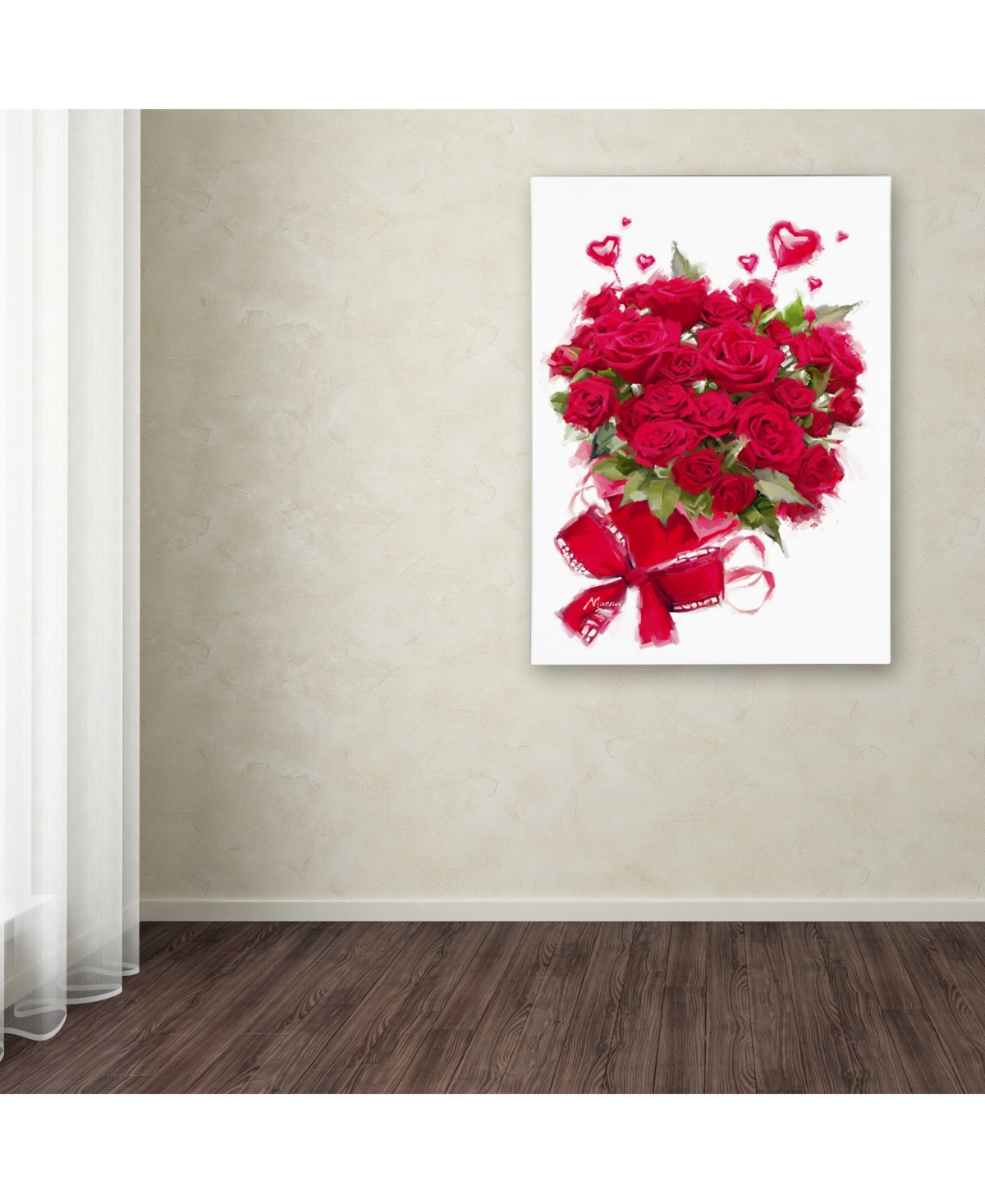 The Macneil Studio 'Valentine Roses' Canvas Art -