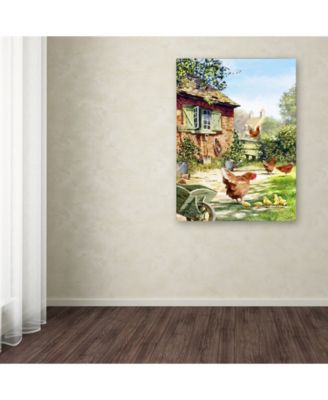 The Macneil Studio 'Chicken And Hens' Canvas Art - 24" x 32"