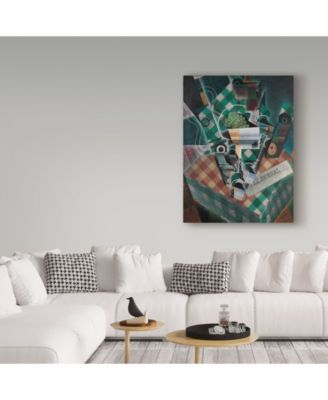 Trademark Global Juan Gris 'Still Life with Checked Tablecloth, 1915' Canvas Art - 18" x 24"