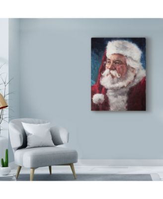 Meadowpaint 'Elderly Santa Portrait' Canvas Art - 18" x 24"