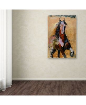 Joarez 'Golden Horse' Canvas Art - 22" x 32"
