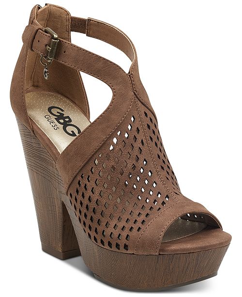 gbg los angeles women's harlin round toe stacked heel boot
