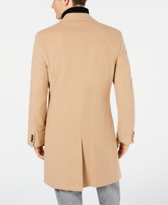 Men's Barge Classic Fit Wool/Cashmere Blend Solid Overcoat