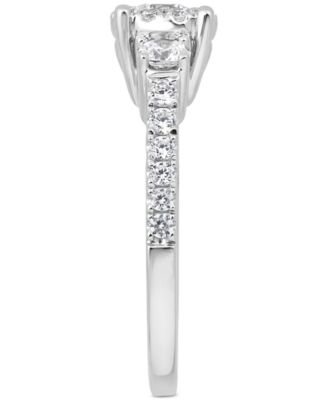 Diamond Halo Engagement Ring (1 ct. t.w.) in 14k White Gold