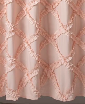 Ruffle Diamond Shower Curtain, 72" x 72"