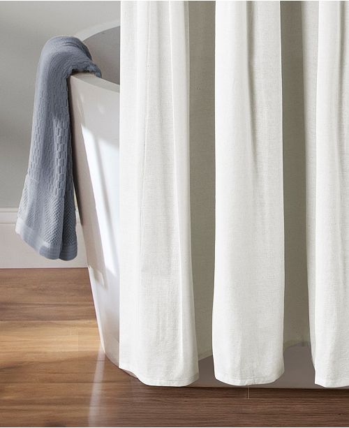 Lush Décor Linen Button 72" x 72" Shower Curtain & Reviews Shower