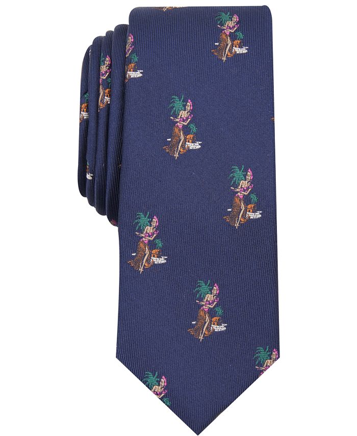 Bar III Men's Skinny Hula Girls Tie, Created for Macy's Macy's