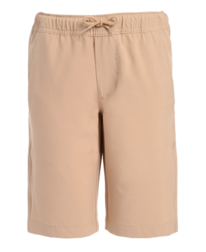 image of Nautica Big Boys Husky Lowell Stretch Khaki Jogger Shorts