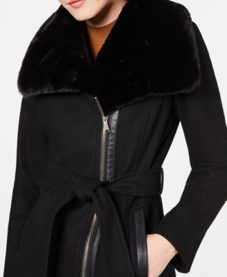 macys black coat