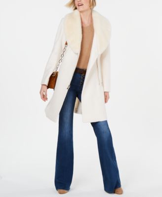 macy's inc faux fur coat