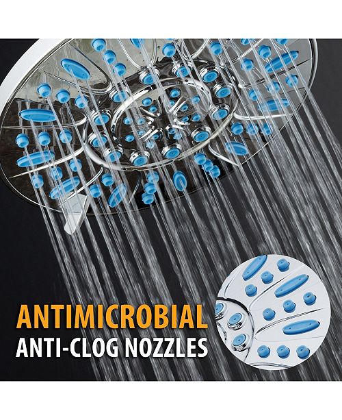 Aquadance Antimicrobial Shower Head, Aqua Blue Jets & Reviews