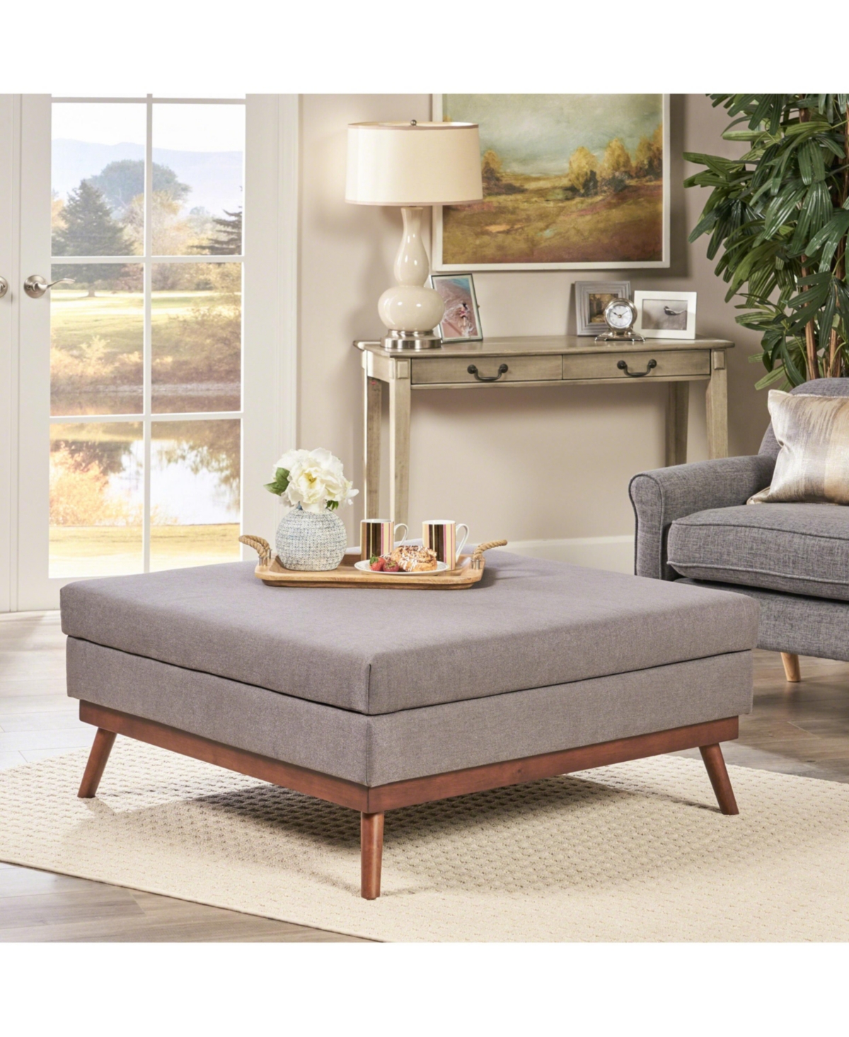 Noble House Paolo Ottoman In Grey