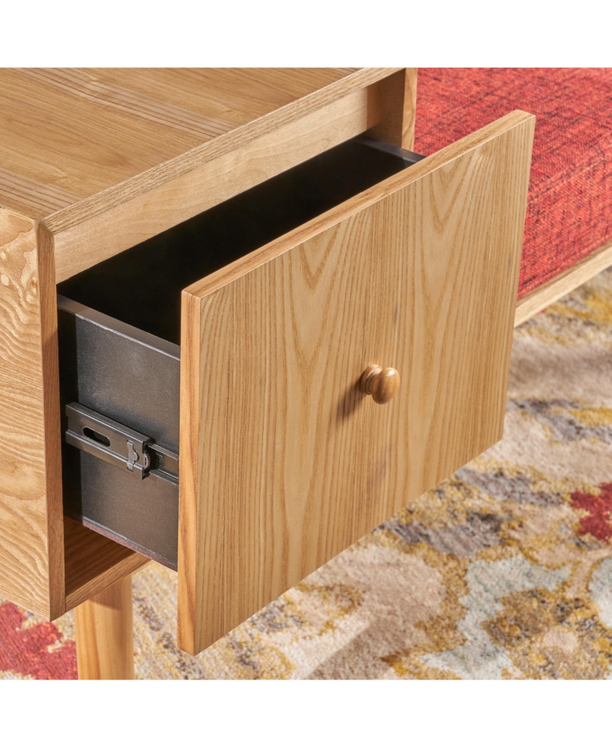 Noble House Ilya Storage Bench In Red