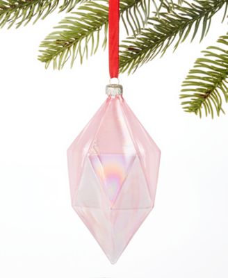 Holiday Lane - Dreamland Pink Faceted Iridescent Ornament