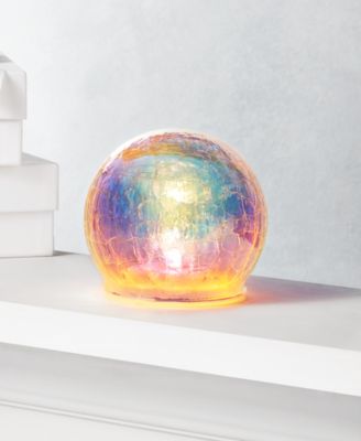 Holiday Lane - Dreamland Glass Iridescent Ball with LED Light
