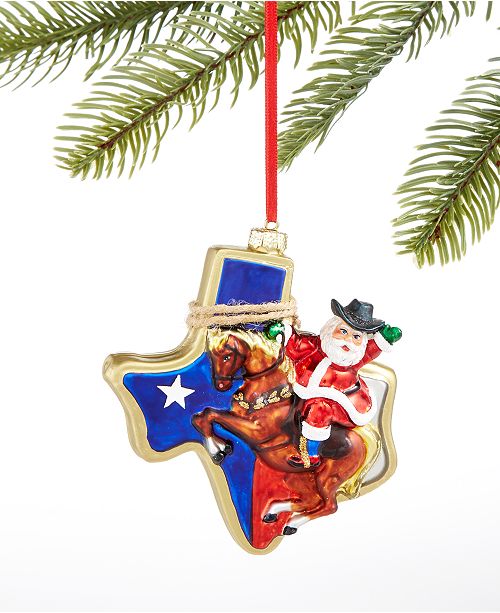 Holiday Lane Texas Western Santa Ornament Created For Macy S