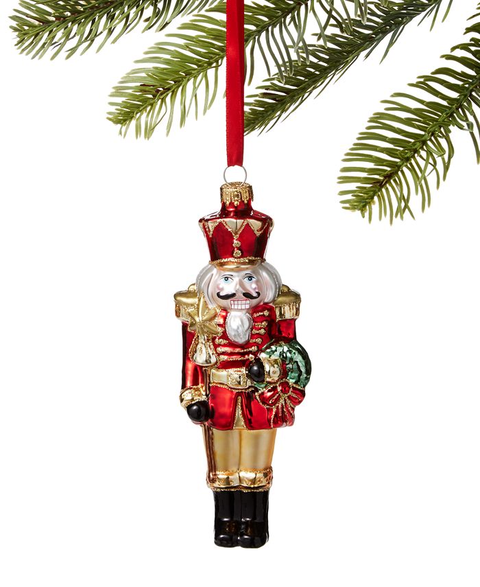 Holiday Lane Majesty Glass Nutcracker Ornament, Created For Macy's Macy's