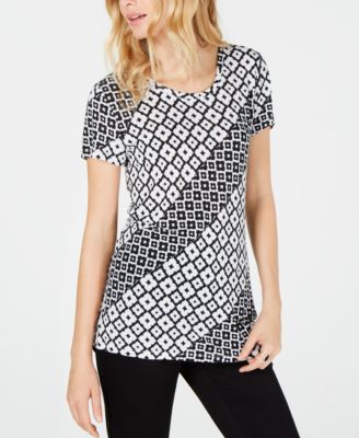 INC International Concepts INC Ruched T-Shirt, Created for Macy's - Macy's