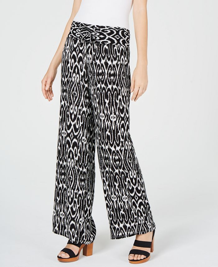 INC International Concepts INC Petite IkatPrint Crinkle Gauze Pants