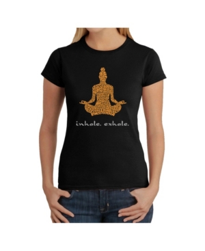 image of Women-s Word Art T-Shirt - Inhale Exhale