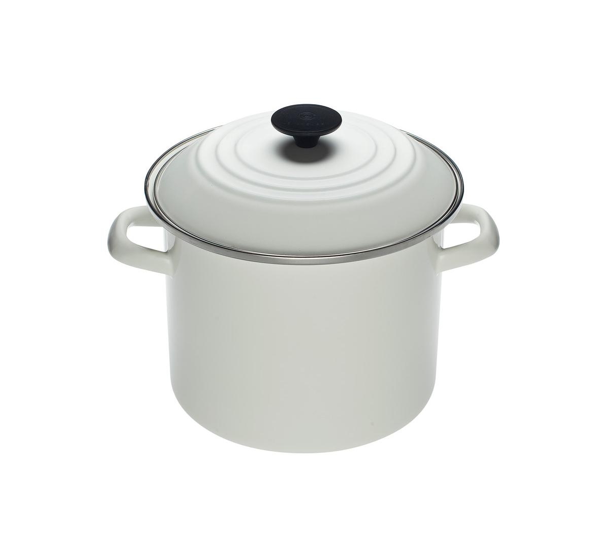 Le Creuset 8 Quart Enamel On Steel Stockpot With Lid In White