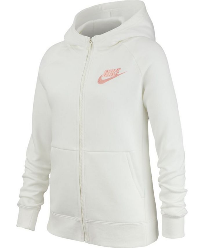 Nike Big Girls Zip-Up Fleece Hoodie - Macy's