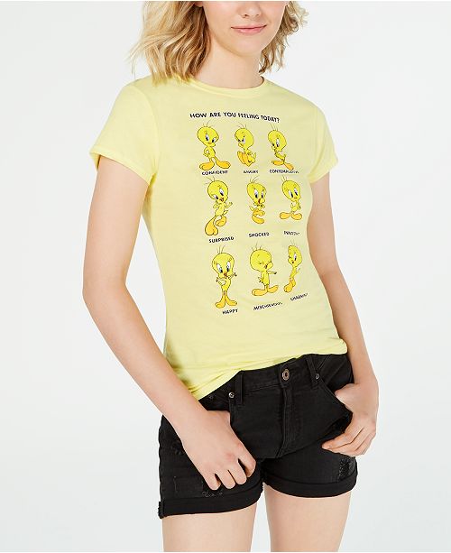 Modern Lux Jerry Leigh Juniors Tweety Bird Graphic T Shirt