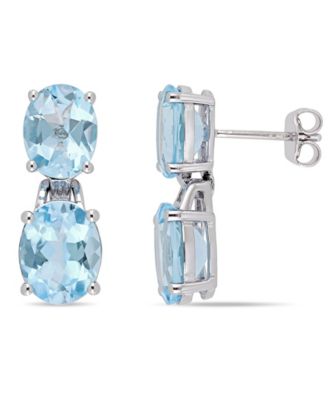 Macy's - Blue Topaz (12-5/8 ct. t.w.) Dangle Earrings in Sterling Silver