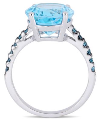 Blue Topaz (10-1/2 ct.t.w.) Ring in Sterling Silver