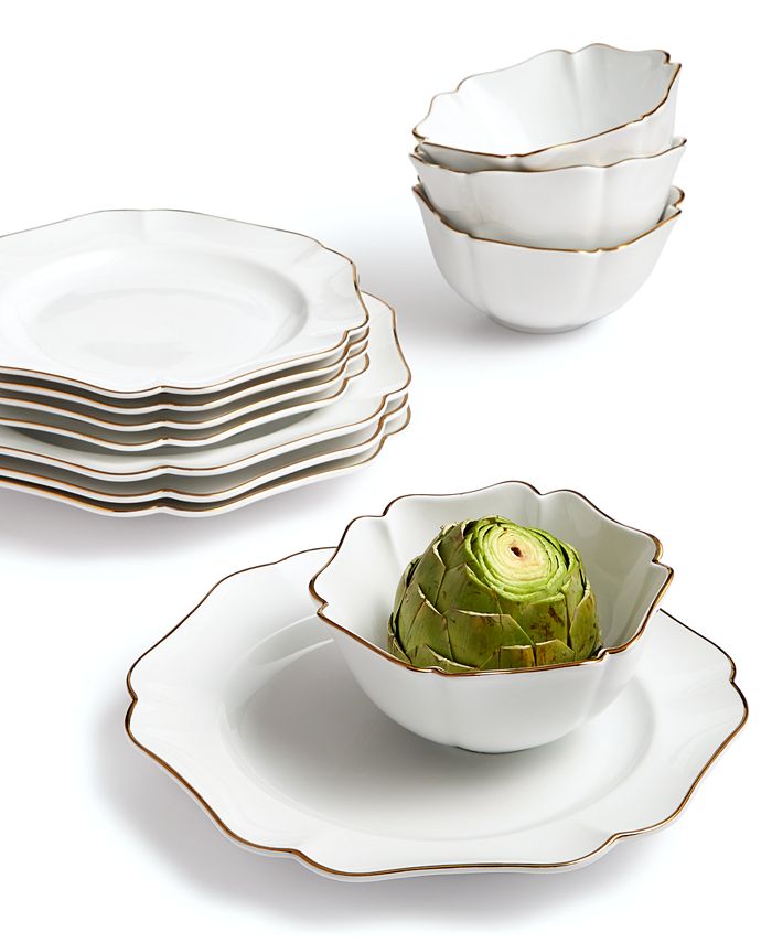 Martha Stewart Collection Baroque 12Pc. Dinnerware Set, Service for 4, Created for Macy's