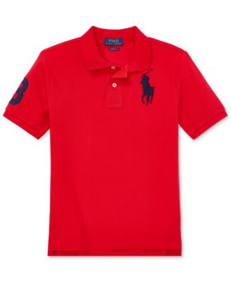 Boys' 8-20 Big Pony Cotton Mesh Short-Sleeve Polo Shirt