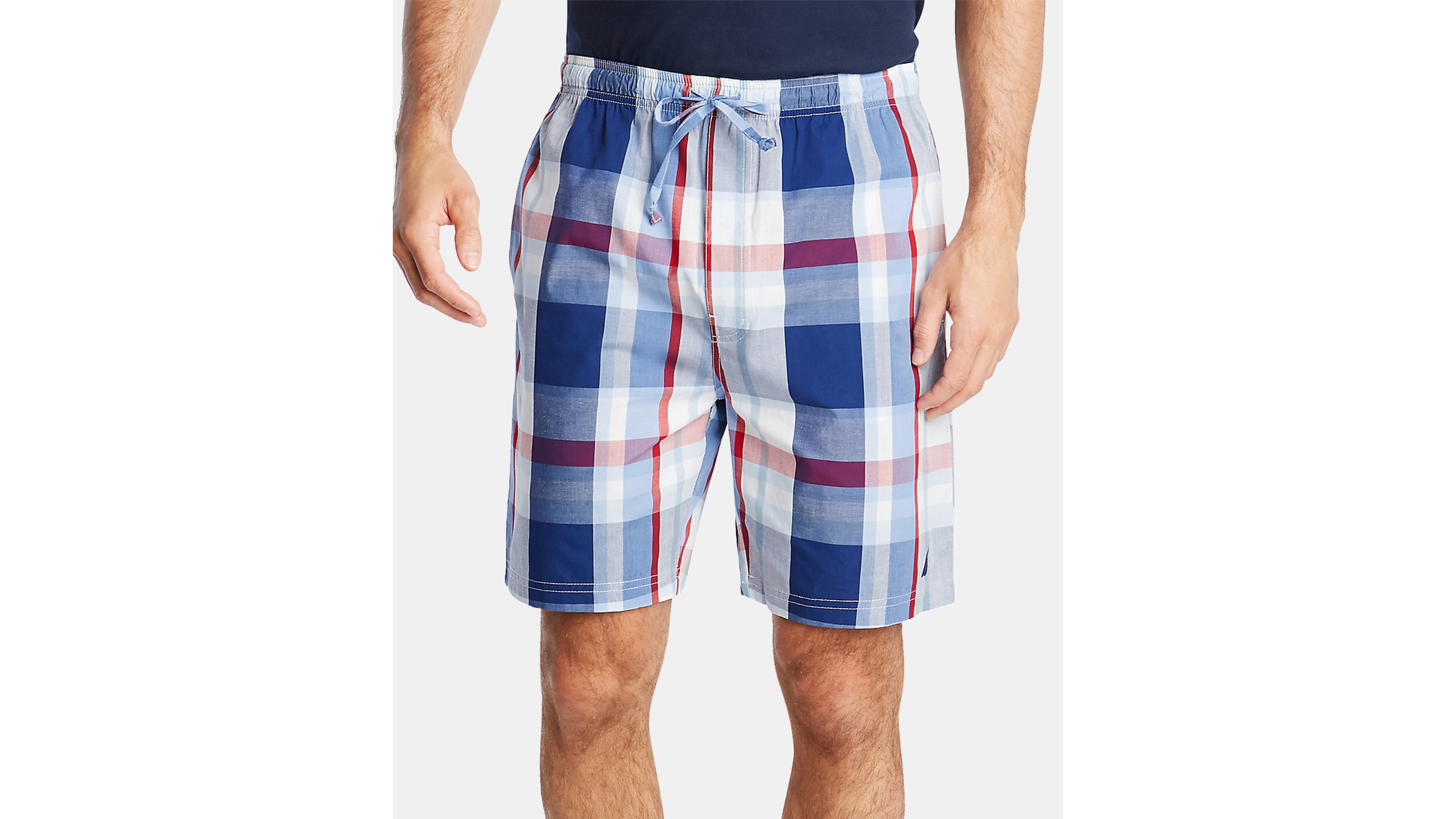 Nautica Men's Cotton Plaid Pajama Shorts