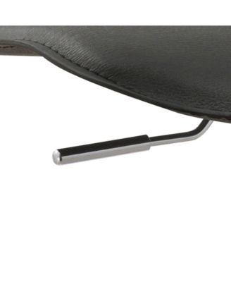 Contoured Hydraulic Lift Chrome Base Bar Stool with Footrest, Set of 2