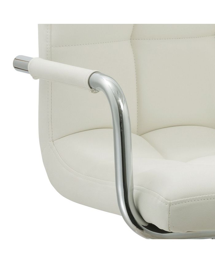 Ac Pacific Contemporary Adjustable Swivel Arm Bar Stool with Cushion